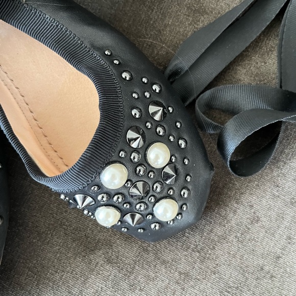 Black/silver Ballet flats - Picture 2 of 4